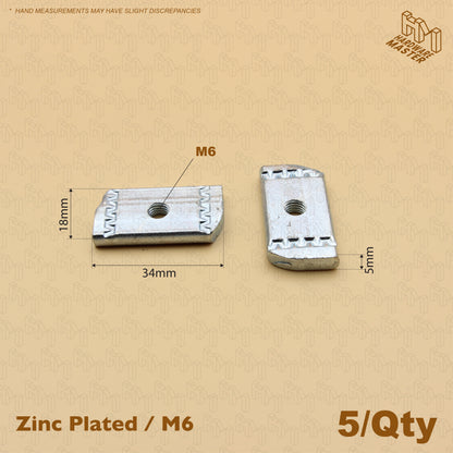 Unistrut Channel Nut | Zinc Plated Unistrut Plain Nut (M6/M8/M10/M12)