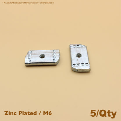 Unistrut Channel Nuts M6–M12 | Pack of 5 | Zinc Plated | Plain Style