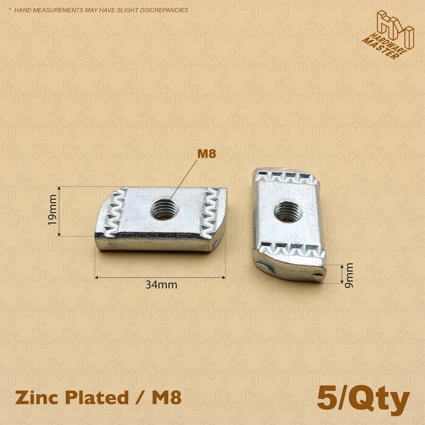 Unistrut Channel Nut | Zinc Plated Unistrut Plain Nut (M6/M8/M10/M12)