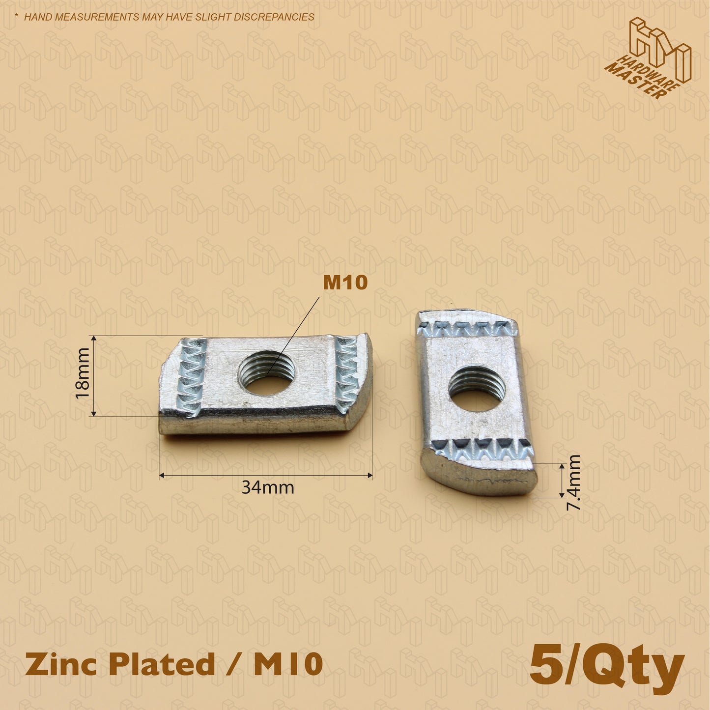 Unistrut Channel Nut | Zinc Plated Unistrut Plain Nut (M6/M8/M10/M12)