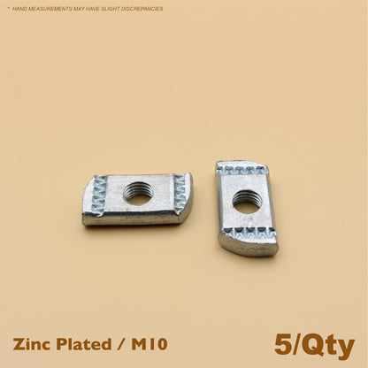 Unistrut Channel Nuts M6–M12 | Pack of 5 | Zinc Plated | Plain Style