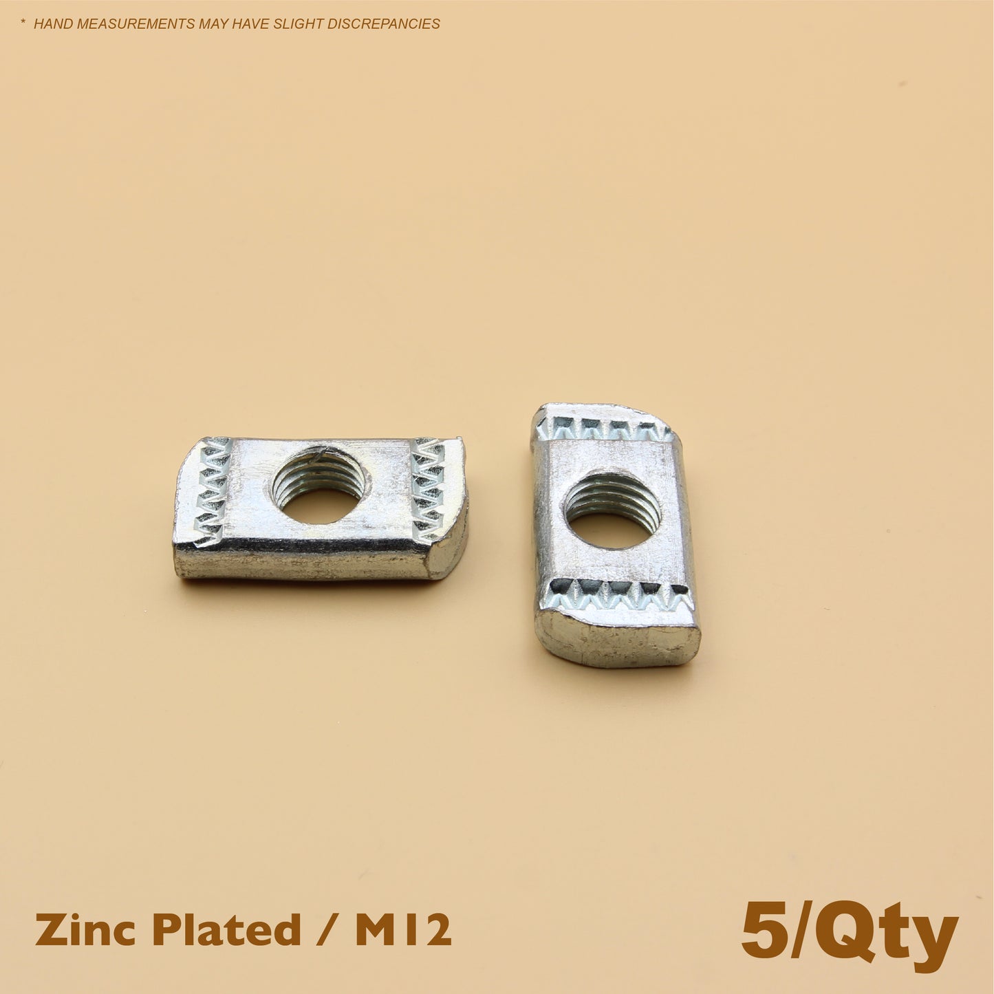 Unistrut Channel Nuts M6–M12 | Pack of 5 | Zinc Plated | Plain Style
